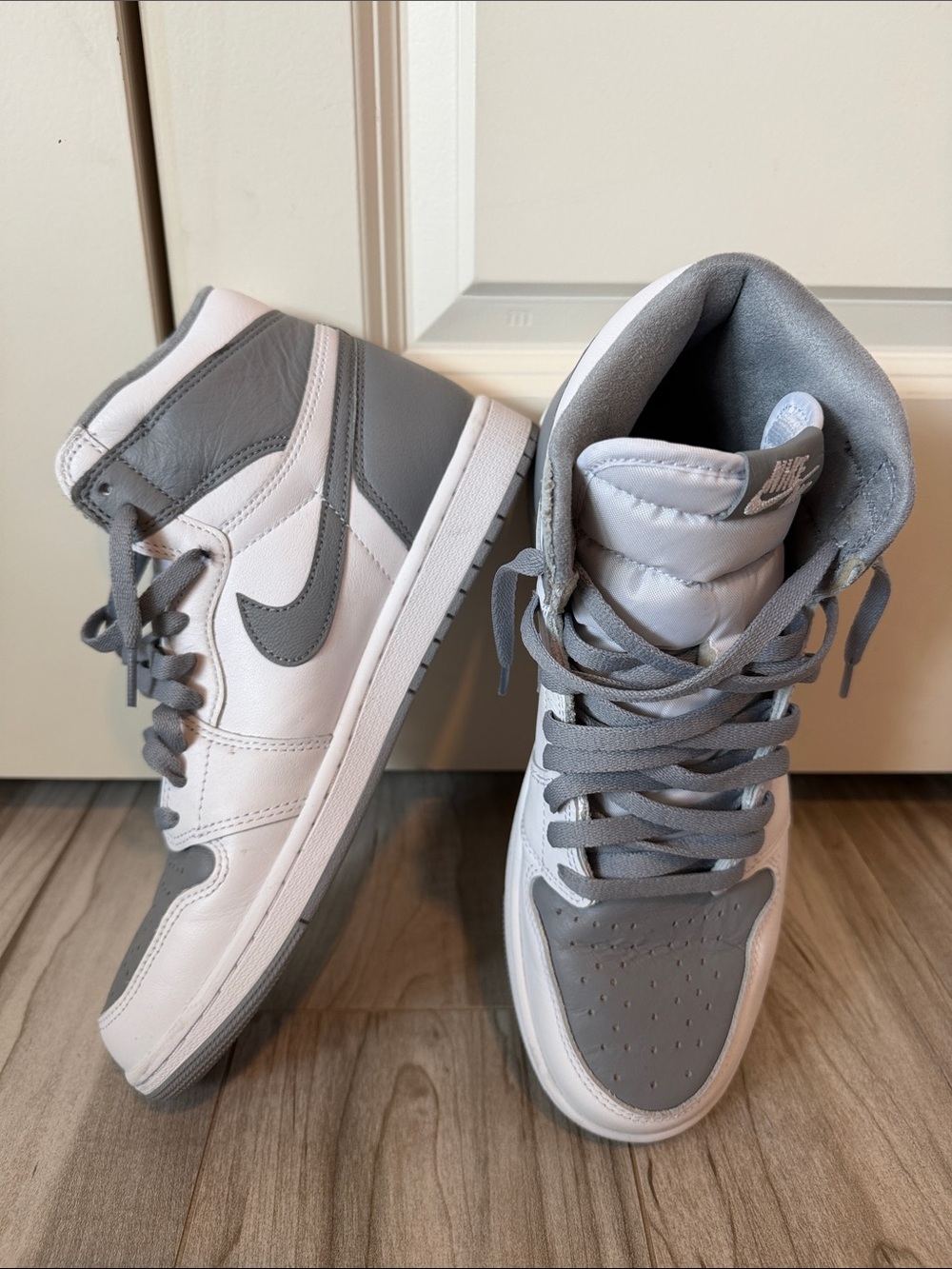 Nike Air Jordan High Sneakers Grey White Men Size 10
